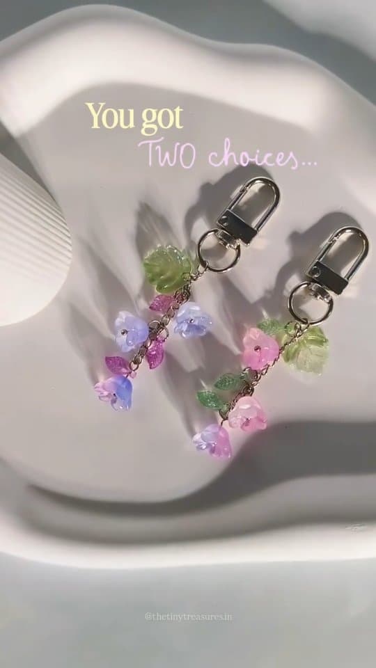 Duo Floral Bag Charms
